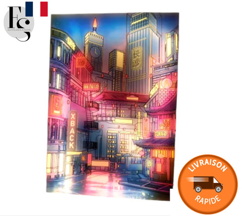 Tableau led ruelle japonaise - tableau,