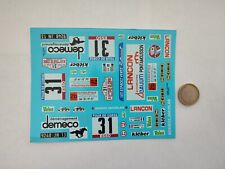 DECALCOMANIE DECALS R5 TURBO TOUR DE CORSE 1/18