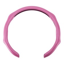 Housse volant pu similicuir 14,96" dia rose pour voiture 2PCS