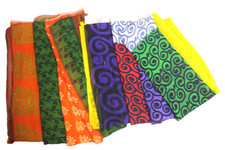 Lot Sari Indien Vintage Tissu Artisanat Imprimé Rideau Drapé Couture Sari...