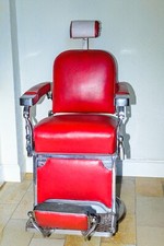 Siège de barbier Theo A. Kochs et autres mobiliers divers