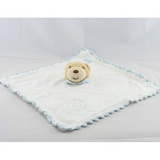 Doudou plat laine ours blanc