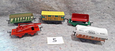 Série HORNBY Lot Wagons GRUE DE SECOURS+BESTIAUX+BENNE+TENTE BACHE SAINT FRERES+