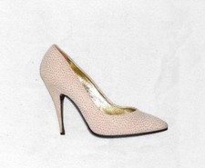 DANIELE BERDINI escarpins cuir daim rose poudre P 38 TBE