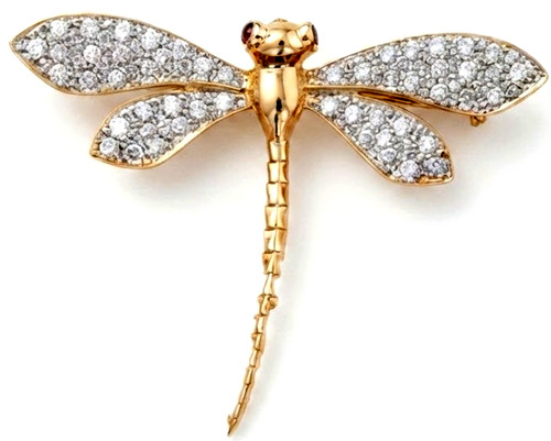 Broche papillon diamant - broche,