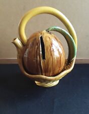 PEU COURANTE TIRELIRE A CASSER CRUCHE FRUIT FAIENCE  ST CLÉMENT 