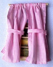 Paire rideaux roses avec - paire, de