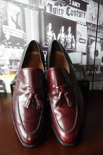 $395 Allen Edmonds Ethan Men's Tassel Leather Loafers Size 10 C Burgundy 