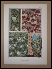 Eugène GRASSET : Boule de Neige pl 50, Lithographie originale pochoir 1896