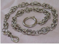 ancienne chaine de montre à gousset argent massif châtelaine 19ème 17,62g