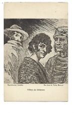 CARTE FANTAISIE  ILLUSTRATION  TETES DE GITANES  PAR VALERE BERNARD