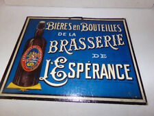 RARE CARTON PUBLICITAIRE BIERE BRASSERIE  ESPERANCE GOLD ALE  ALSACE