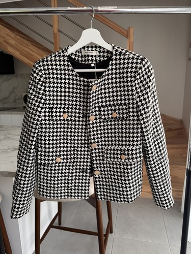 Veste courte carreaux chic - veste,