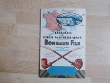 Dépliant publicitaire vintage FABRIQUE DE PIPES MARSEILLAISES BONNAUD FILS