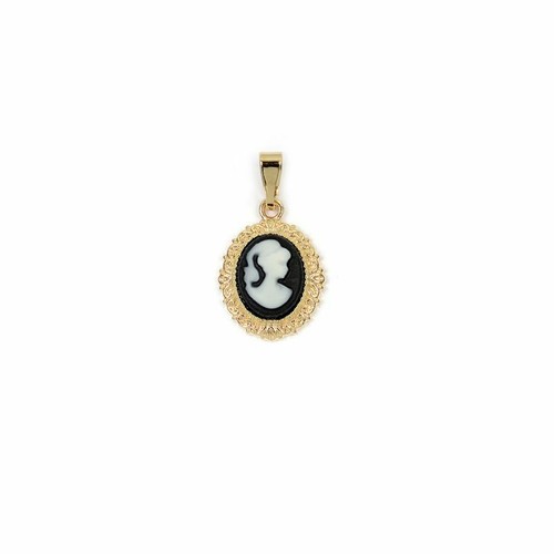Pendentif camée fond - "camée,