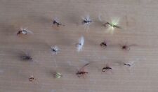 1982 -  14 MOUCHES   PLUMES COU DE COQ + BOITE  USA  PECHE TTBE