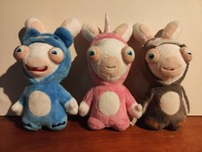 Lot de 3 Peluches Lapins Crétins - Ours, Licorne, Pingouin - Ubisoft - Gipsy