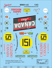 Porsche 356A  Coupe Carrera Panamericana Rallye 1953 Non.151 1/43 72x62mm