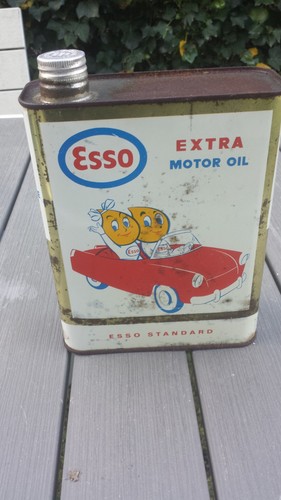 Ancien bidon huile esso - ancien,