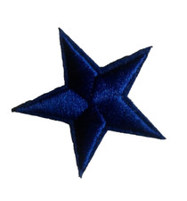 Patch écusson étoile star bleu thermocollant 4 x 4 cm