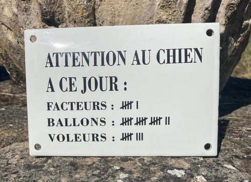 Attention chien plaque - chien,
