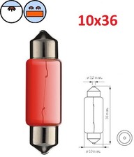 AMPOULE NAVETTE ROUGE 12V 5W