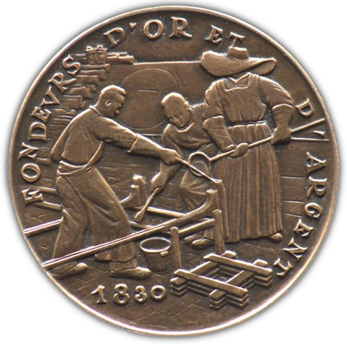 Médaille fondeurs et - fondeurs, d'or