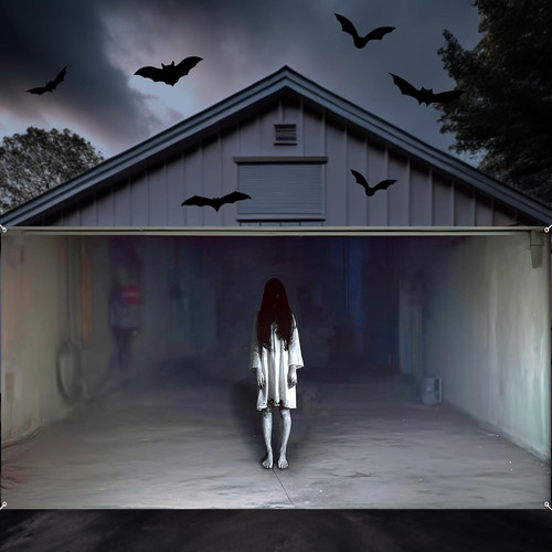 Large halloween scary garage - scary,