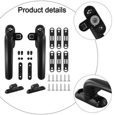 Poignées de fenêtre en alliage d'aluminium noir pour fenêtres coulissantes in