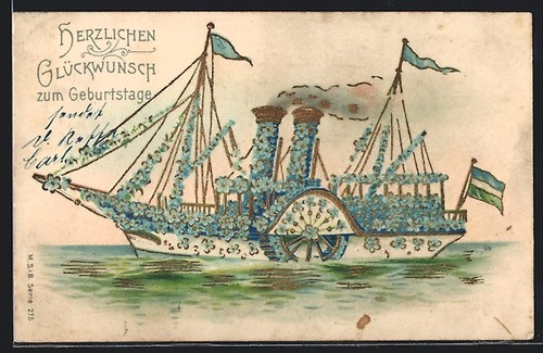Tableau floral bateau - tableau, à
