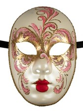 Masque Venise Volto rose doré