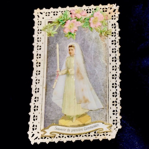 Ancienne image pieuse dentelle - ancienne,