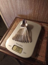 11 Petites Cuillères Orfèvrerie "SFAM" Style Art Déco Métal Argenté