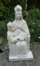 Statue faience Sainte Anne signée derrière M RITA ou RITO bon état 18cm