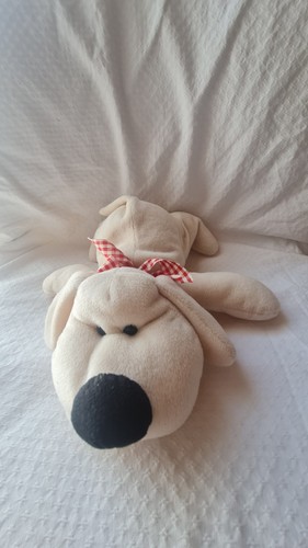 Doudou peluche chien beige - peluche,