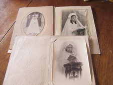 LOT 3 PHOTOS COMMUNIANTES ROBES DES ANNEES  50