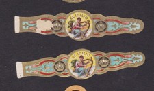 Ancienne  Bague de Cigare Vitola BN129560 Harpe Femme ElIdilio 