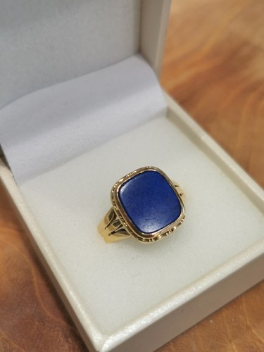 Bague chevalière jaune - chevalière, en
