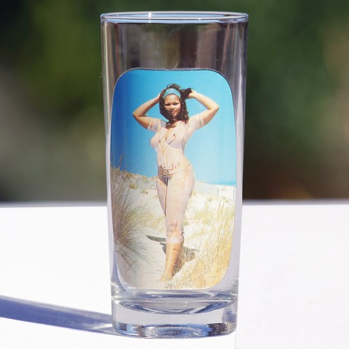 Verre vintage pin qui se - verre, pin-up