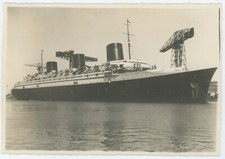 Le Paquebot " Normandie ". French Line. Bateau. Tirage circa 1935.