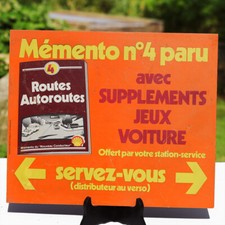 Plaque publicitaire vintage en plastique Shell Mémento du " Nouveau Conducteur "