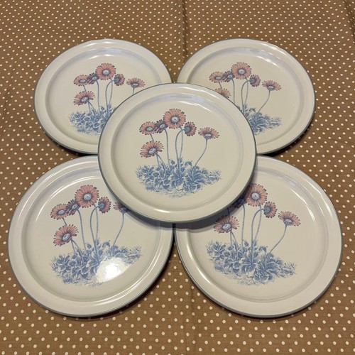Lot assiettes florales - 5,