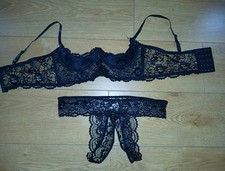 Redresse Sein String Tanga Fendu Entrejambe Noir  T XL Neuf 