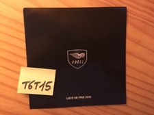 Buell liste prix 2010 brochure catalogue moto prospectus XB9 XB12 1125R CR ..etc