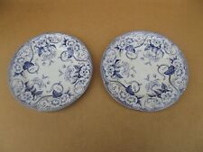 Creil et Montereau 2 assiettes plates modèle Flora en Faience