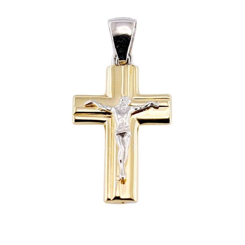 Pendentif croix jaune - croix, or