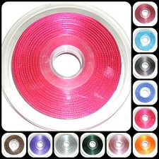 Haut Qualité Ruban Satin Double Face, 6MM, Couleurs Assorties, 25MTR Moulinet