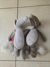 LOT DE 3 DOUDOUS PELUCHES LOUP