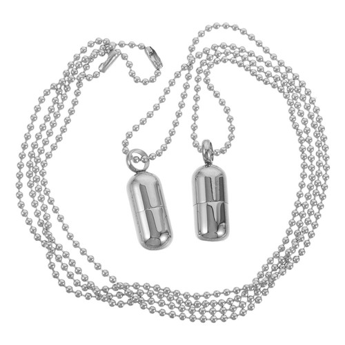 Collier porte pilules - porte-pilules, en