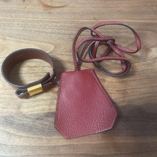 Collier bracelet Hermès rouge